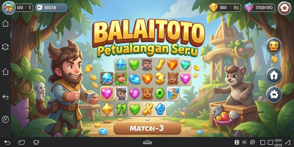 Screenshot gameplay <strong>BALAITOTO</strong> menampilkan keseruan mencocokkan elemen.
