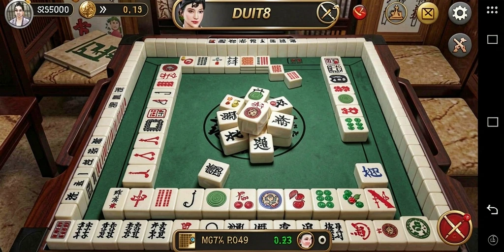Gameplay seru Mahjong di DUIT8 dengan tema yang beragam.
