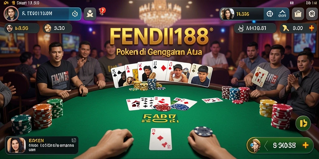 Tampilan gameplay FENDI188 yang menarik dan interaktif saat bermain Poker.