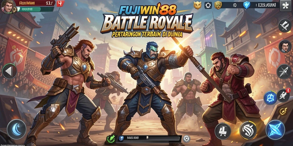 Gameplay seru di FUJIWIN88 dengan aksi Battle Royale yang intens.