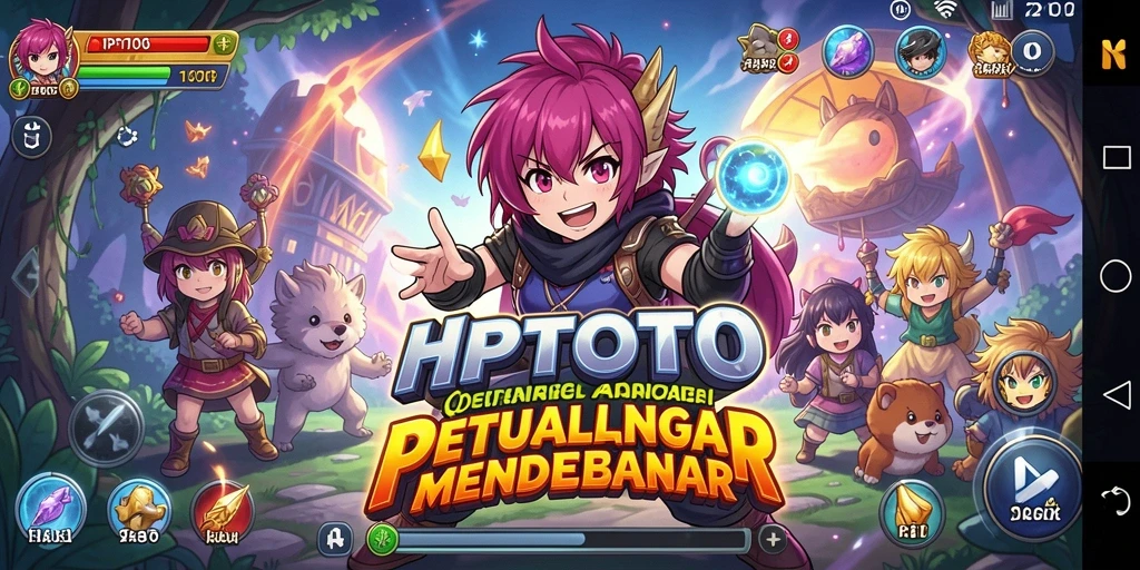 Tampilan menarik dari gameplay HPTOTO yang menampilkan karakter anime.