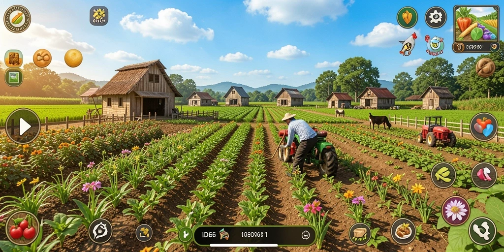 Screenshot ID66 menampilkan gameplay seru dan aktivitas pertanian yang menyenangkan.