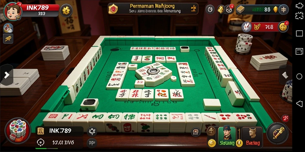 Screenshot gameplay INK789 menampilkan tantangan Mahjong yang seru.