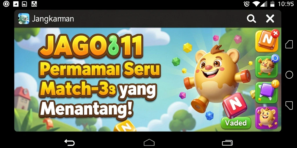 Tampilan gameplay JAGO11 yang seru dan interaktif.