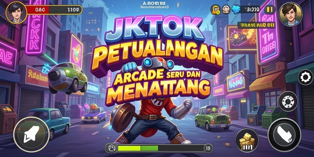 Screenshot gameplay JKTOK yang menunjukkan aksi seru dalam setiap level.