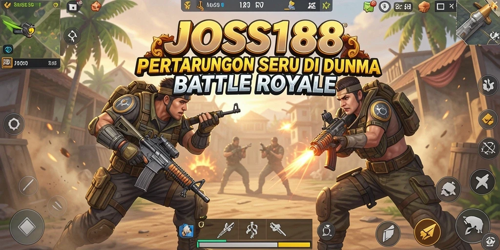 Screenshot JOSS188 menampilkan aksi Battle Royale yang mendebarkan.