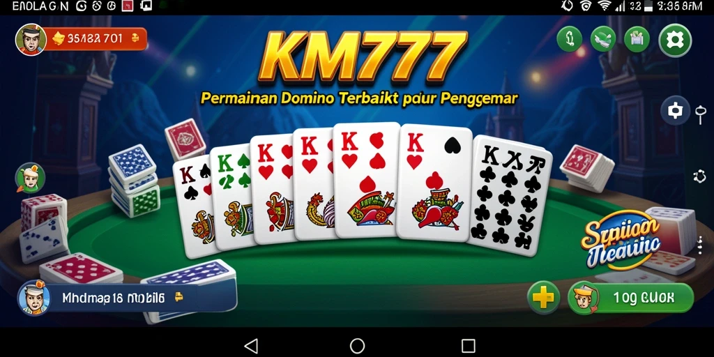 Tampilan permainan Domino yang seru dan menarik di KM777.