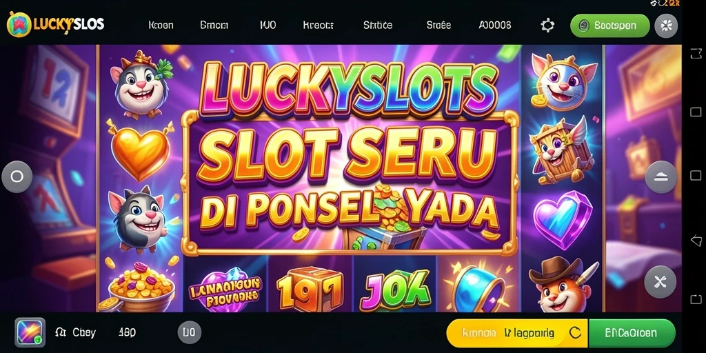 Tampilan gameplay seru dari LUCKYSLOTS yang penuh warna.