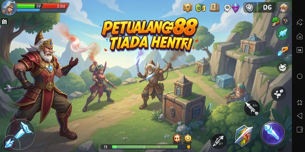 Screenshot gameplay OSAKA88 menampilkan petualangan yang mendebarkan.