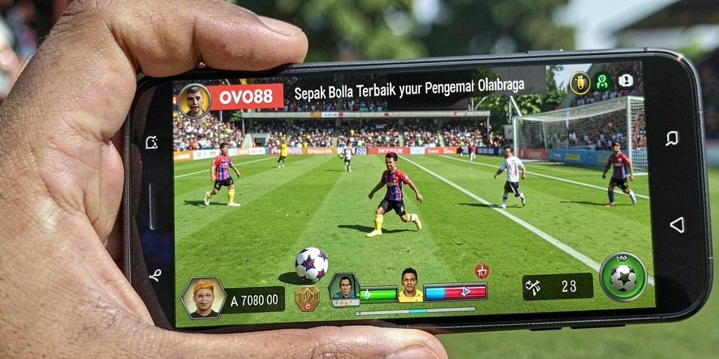 Tampilan gameplay OVO88 yang menegangkan dalam pertandingan sepak bola.