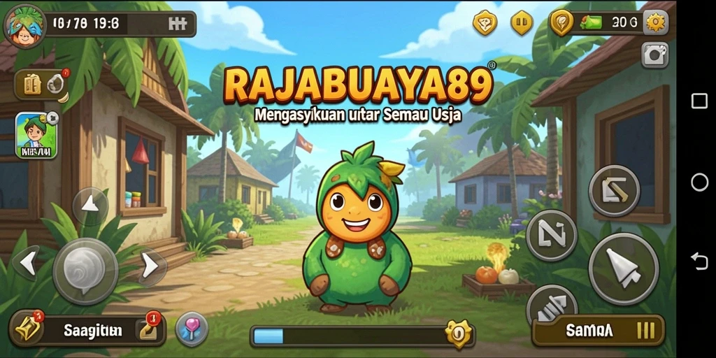 Tampilan gameplay RAJABUAYA89 dengan interaksi Idle yang menarik.
