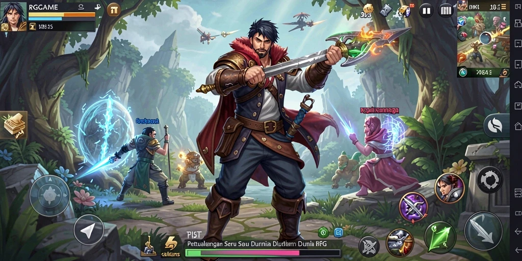 Tampilan gameplay RPGAME yang mengesankan dan mendebarkan.