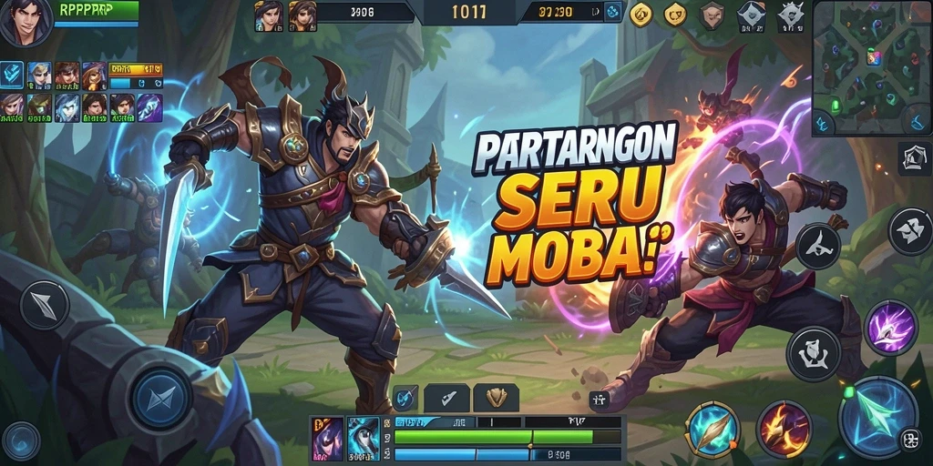 Tampilan gameplay RPRPRP yang mendebarkan dan penuh strategi.
