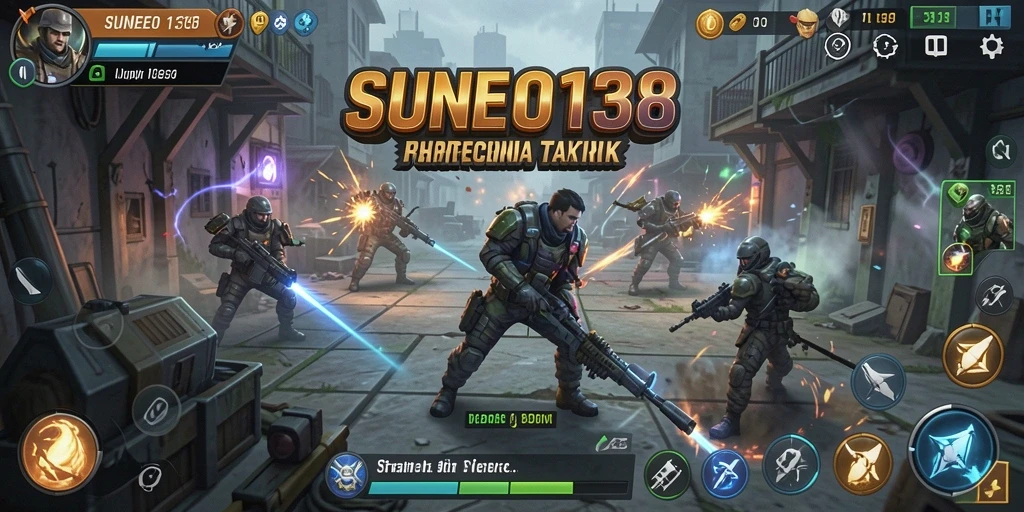 Tampilan dinamis dari gameplay strategis SUNEO138 saat berperang.
