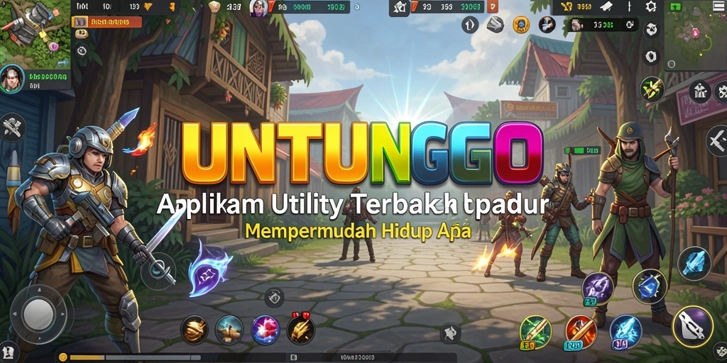 Tampilan utama UNTUNGGO dengan fitur-fitur Utility yang mempermudah.