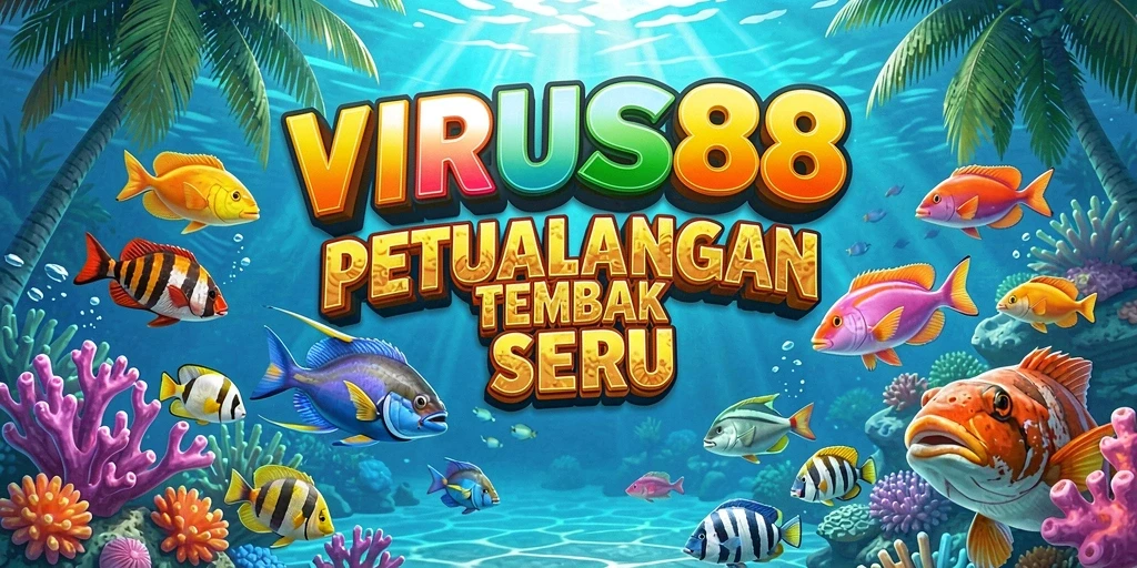 Screenshot gameplay <strong>VIRUS88</strong> menampilkan aksi seru menembak ikan.